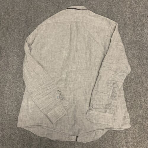 J Mclaughlin Shirt Men’s XL Button Up Linen Beach Dress Casual Work - Picture 2 of 9