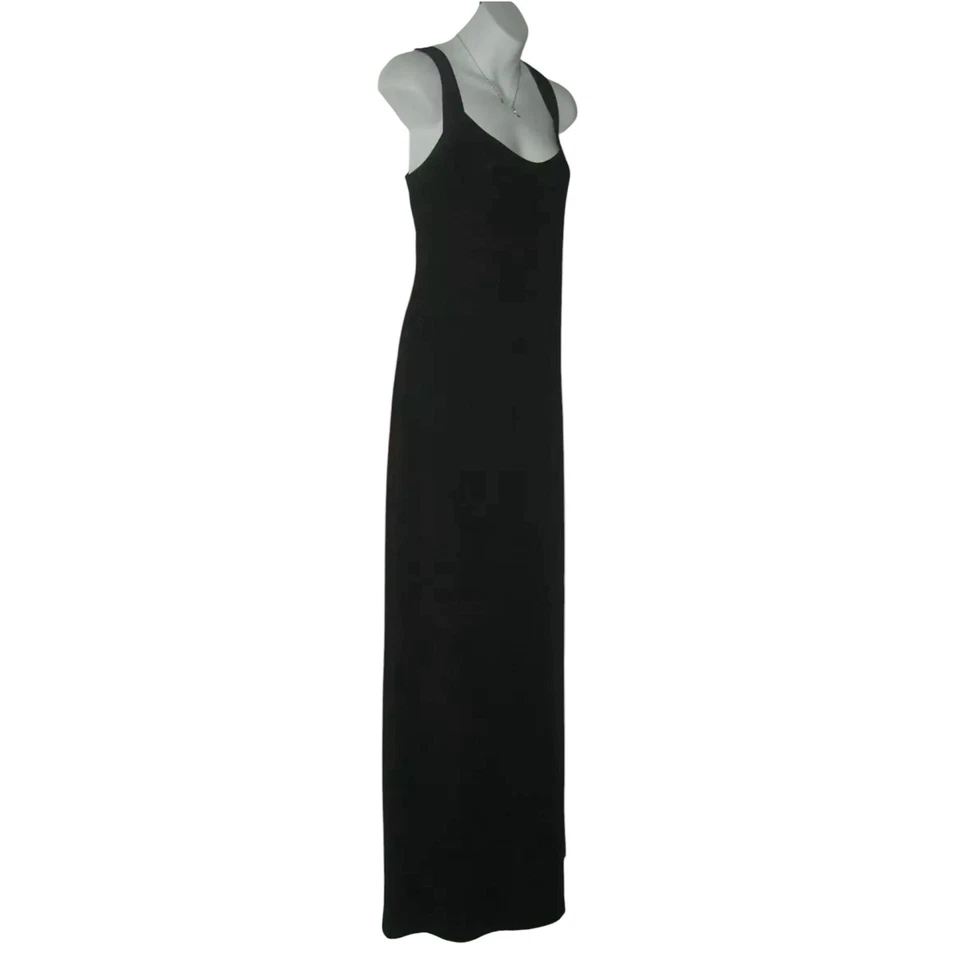 Vestido Edith Flagg Tres Banderas Vintage Años 70 Negro Maxi Audrey Hepburn Clásico Lbd Foto 3 de 4