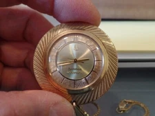 Accutron 214 Pendant Watch/Gold Vermeil 925 Necklace Working