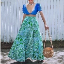 NWOT TABITHA BROWN x Target Limited Edition Linear Green Maxi Skirt Large