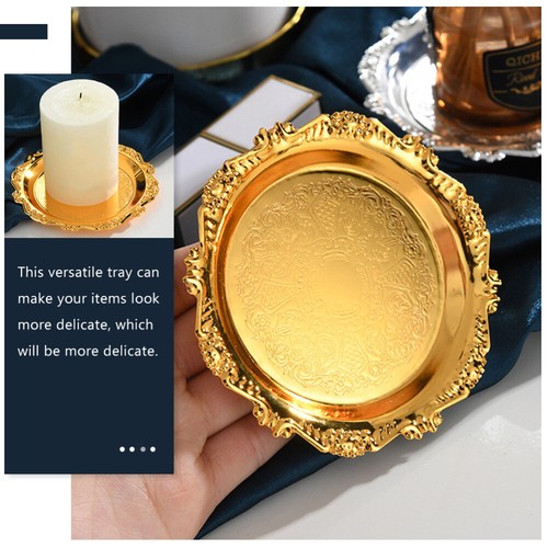 Retro Desktop Candle Tray Earring Trinket Tray Valet Tray Countertop Organizer - Picture 9 of 12