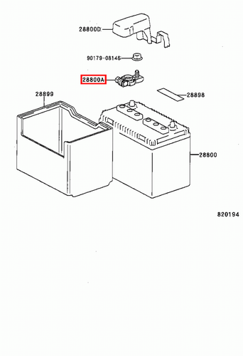 Genuine 4Runner RZN185 RZN180 KZN185 Positive Battery Terminal Clamp Clips - Picture 7 of 20