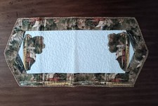 Rustic Farm Handmade Quilted Machine Stippling Table Runner Topper 36 x 18 New