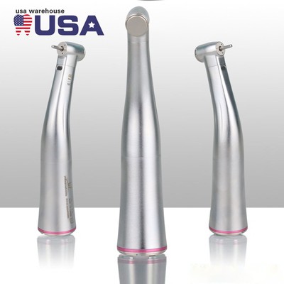 Dental 1:5 Electric Fiber Optic Contra Angle LED Handpiece Red Ring For NSK