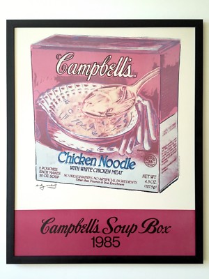 ANDY WARHOL RARE 1985 CAMPBELLS SOUP BOX LITHOGRAPH PRINT FRAMED