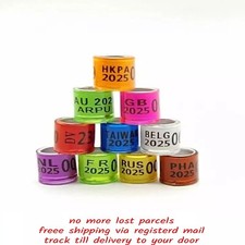100pcs 8mm Bird Foot Ring For 2026 Racing Pigeon Rings Leg Bands ARPU Multicolor