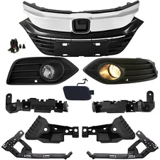 For 2019-2021 Honda HR-V Bumper Bracket Grille Fog Light Brackets Tow Hook Cover