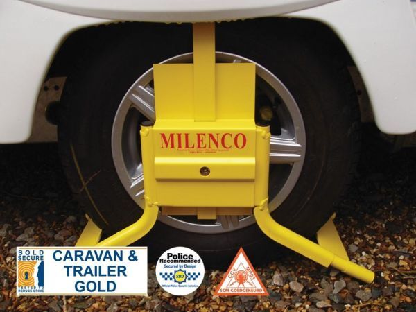 Caravan Milenco C13 Wheel Clamp - Fits 13"" Single Axle & 14"" Twin Axles