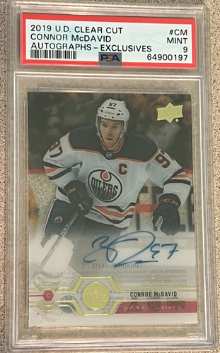 Connor McDavid #CC-CM 2020 Upper Deck Clear Cut Autographs card