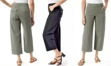 Gloria Vanderbilt Women's Wide Leg Cropped Pants