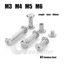 Chicago Screws Belt Screws Leather Craft Stud Bind Rivet Binding A2 Stainless