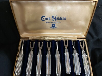 Kirsten Pipe Co Silver Corn Cobb Holders