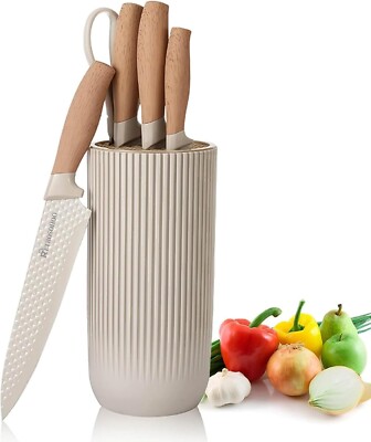 6-Piece Khaki Professional Kitchen Knife Set for Chef, Super Sharp Knife Set NEW