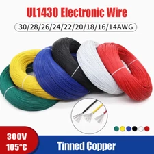 UL1430 Electronic Wire Auto Tinned Copper Cable Irradiated AC Wire 300V 16-28AWG