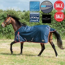 200g TURNOUT HORSE RUG Medium Weight Gallop Trojan Duraproof Standard Neck 6ft3