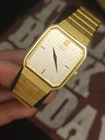 Vintage Mens Seiko 5P30 - 5299 Gold Tone Needs A Battery