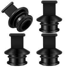 Boat Drain Plug Kit 4 Pcs Black PVC Thru Hull Push-in F/1-1/8 Marine