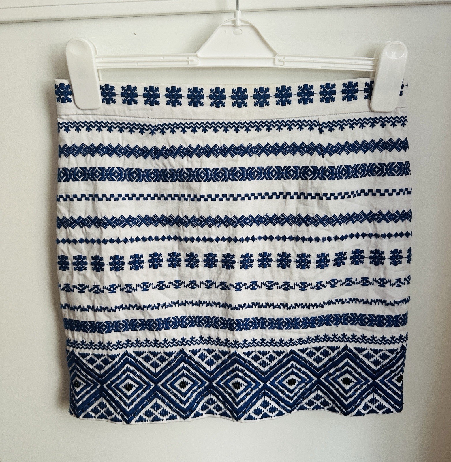 Skirt Sam Edelman Women’s Size 10 Tulum Beaded Embroidered Boho Geometric-image