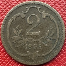 Austria, Empire 1895 Bronze 2 Heller. Franz Joseph I. KM# 2801