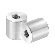 2Pcs 304 Stainless Steel M8x1.25mm Round Coupling Nuts, 0.79x0.79"(ODxH)