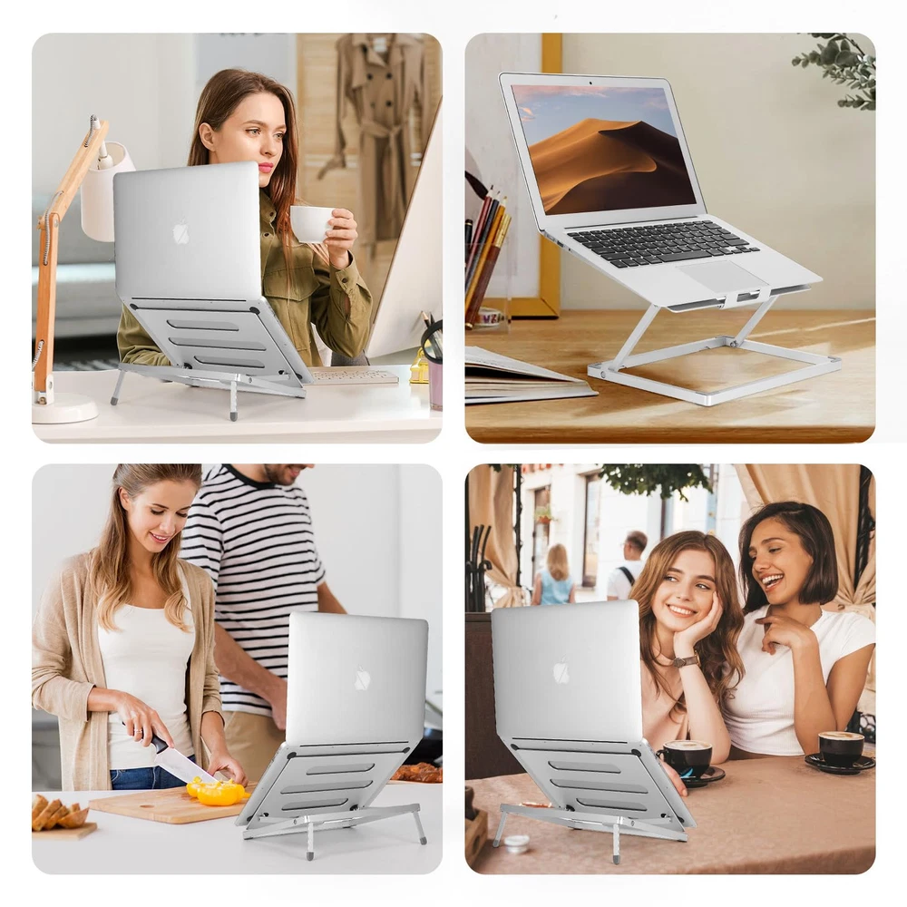 Adjustable Aluminum Laptop Stand for Desk Foldable and Portable Holder