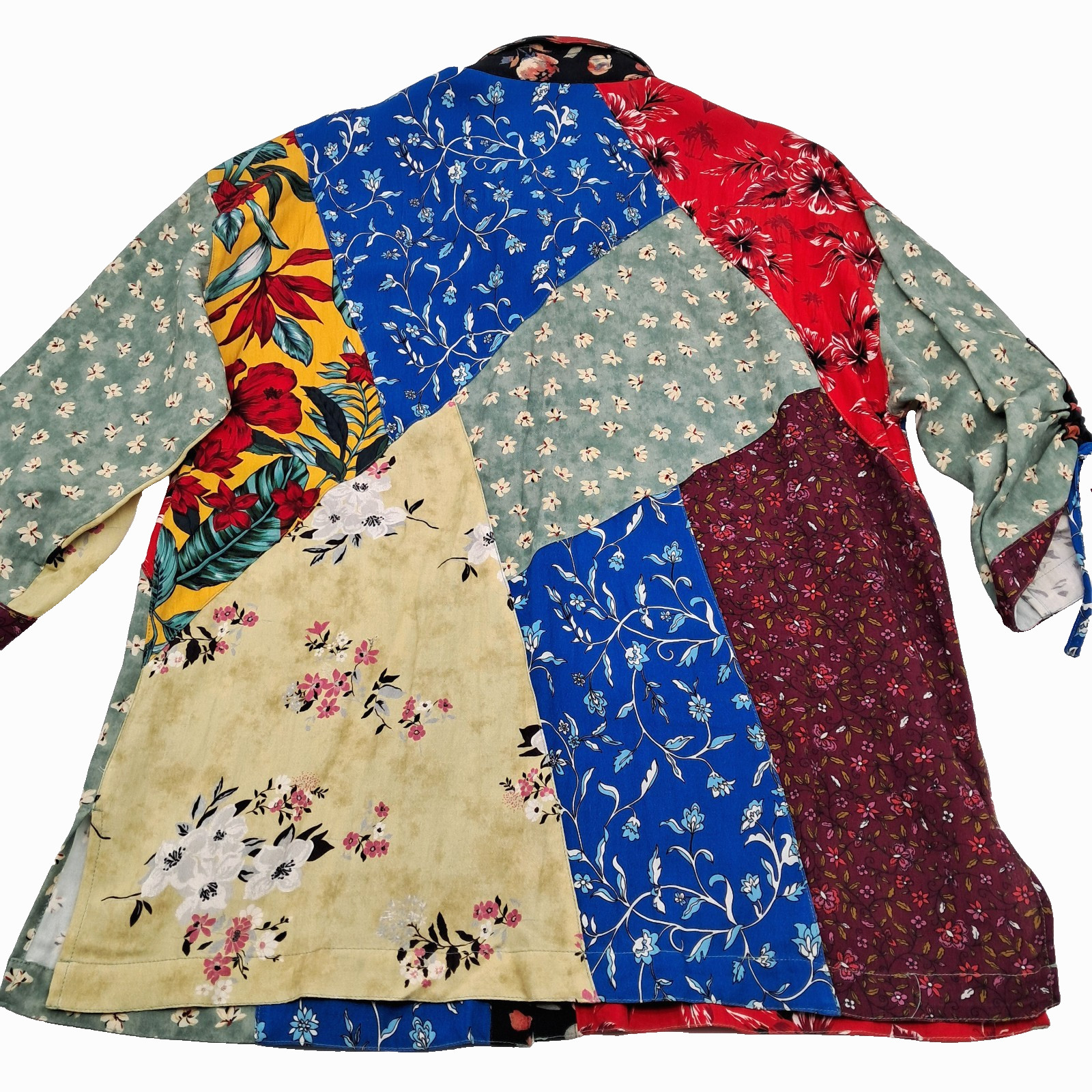 John Mark Patchwork Button Top Size L Artsy Cotta… - image 4