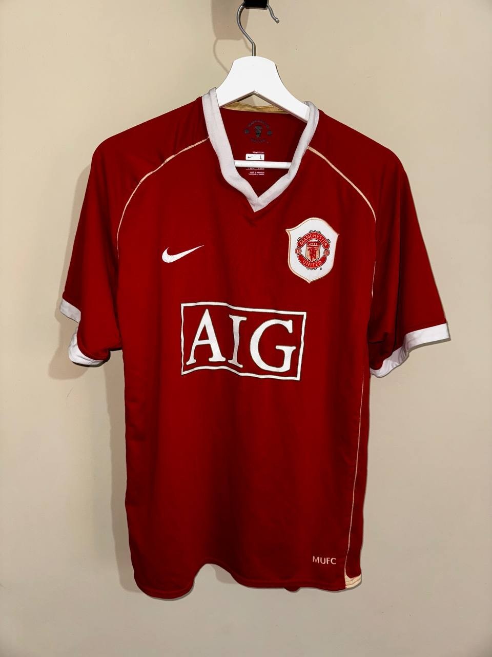 Manchester United 2006 - 2007 Home Football Shirt Jersey L size rare vintage red