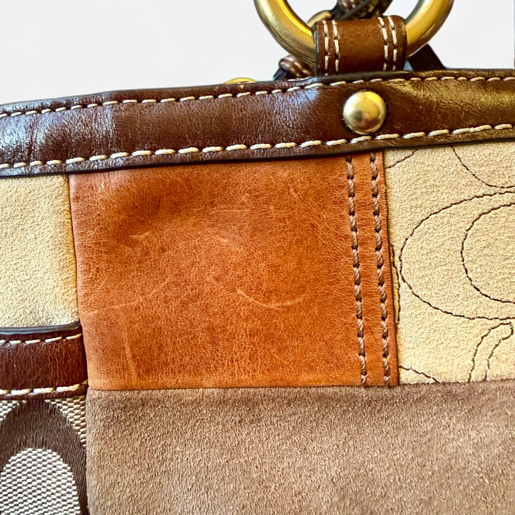 Coach Brown Multicolor Patchwork Shoulder Bag Tot… - image 8