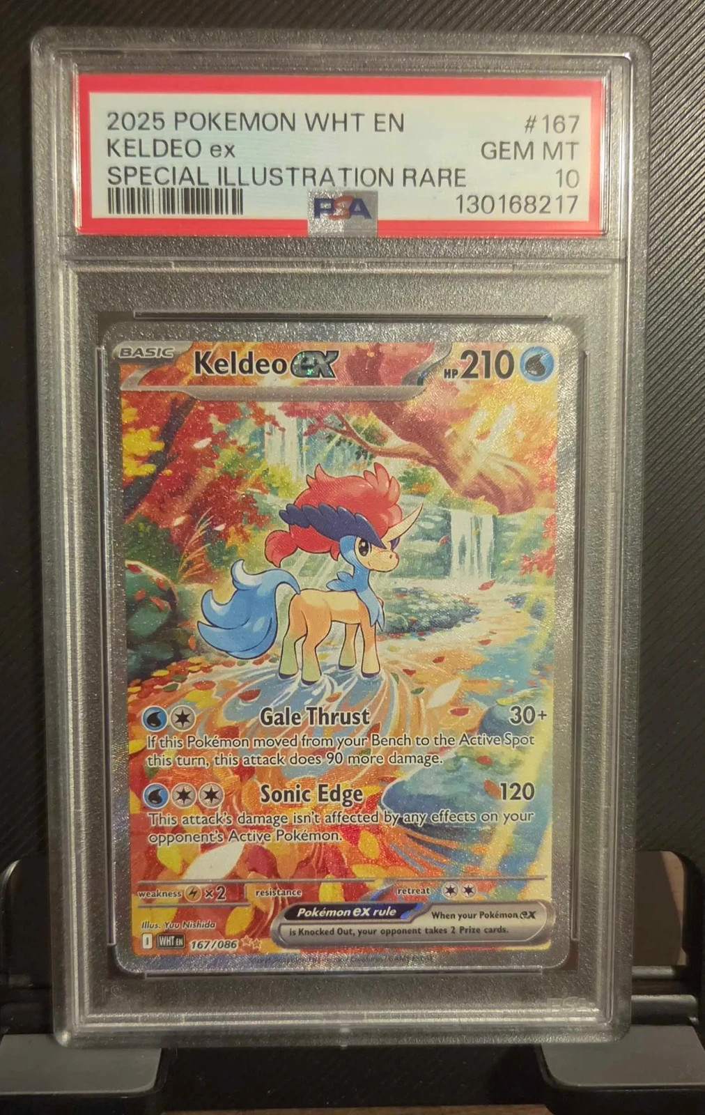 2025 Pokemon White Flare Keldeo EX 167 Special Illustration Rare PSA 10