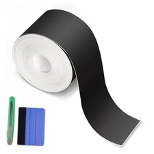  Vinyl Wrap, Self-Adhesive Matte Vinyl Tape for Black 2in x 30ft Matte Black