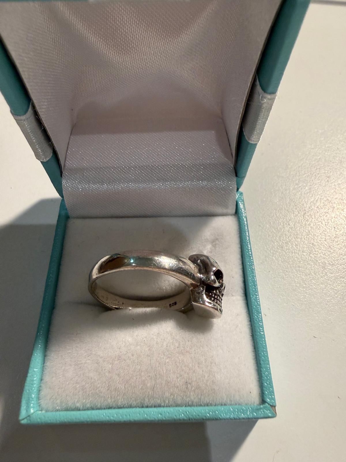 Solid Sterling Silver 925 Small Skull Ring Full F… - image 3