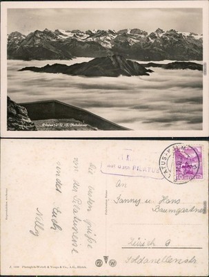 Ansichtskarte Luzern Lucerna Nebelmeer 1937