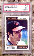 1974 BROOKS ROBINSON POP 1 HOF O-PEE-CHEE #160 PSA 9 OC MT - HIGHEST GRADED PSA!