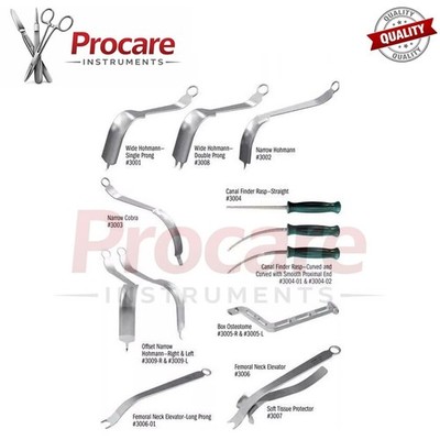 Unger Anterior Total Hip Retractor Instrument Set, High Quality, 12 pieces