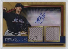 2011 Topps Finest Gold Refractor Rookie Dual Relics /69 Dillon Gee #79 Auto lz7