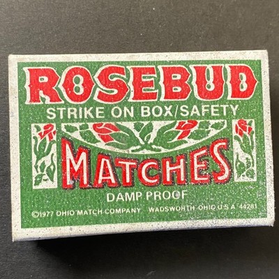 Rosebud Matchbox Damp Proof c1980's-90's