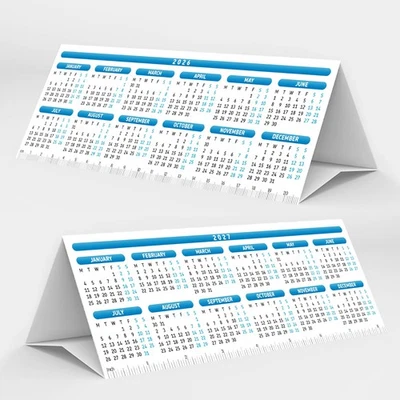 PLANNER HEAD Desktop Calendar 2026 & 2027 Planner StandUp Tent Card ✔2 Full Years ✔LAMINATED