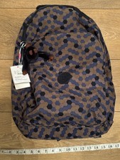 Kipling Gouldi Dot Print Blue Mix Rucksack Backpack School bag Gym Cabin new