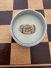 Chevalière ancienne gravée Kaaba - bague homme lourde 11 g
