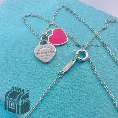 Tiffany & Co. リターントゥハートピンク⭐︎ネックレス⭐︎シルバー リターン トゥ ティファニー™ ピンク ダブル ハート タグ ペンダント