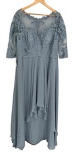Azazie Flint Dusty Blue Formal Dress Size 18 Women’s Elegantcore Mother Of Bride