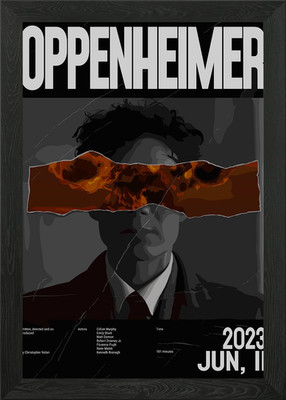 Oppenheimer Movie Poster Framed Wall Art Poster Canvas Print Picture