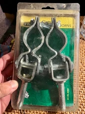 Zinc-Plated Steel Clamp-On Oar Locks, Set of 2