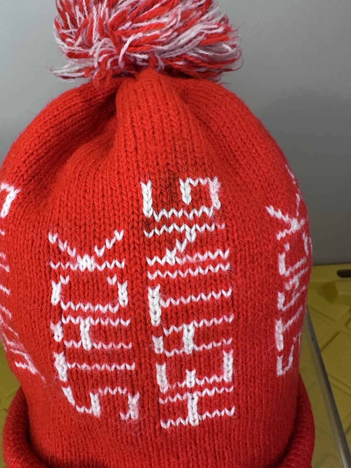 Vintage 70s 80s STACK HEATING Script Wool Knit Be… - image 7