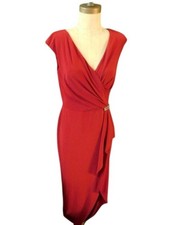 Ralph Lauren Size 4  dark red Dressy Event Formal Evening STRETCH Sleeveless Dre