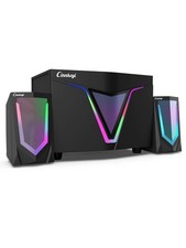 2.1 USBPowered Computer PC Speakers Subwoofer Dual 4.7" Satellites RGB 16W