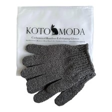 Kotomoda Sphynx Cat Bath Glove, Carbonized Bamboo Charcoal Grey
