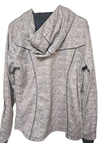 Mondetta Damenjacke mit Reißverschluss und Kapuze Größe Large grau und weiß Training EUc - Bild 4 von 8
