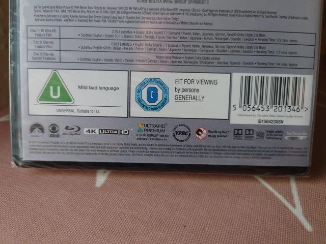 My Fair Lady 1964 4K UHD Blu-ray New & Sealed Audrey Hepburn Rex Harrison - Image 3 of 4