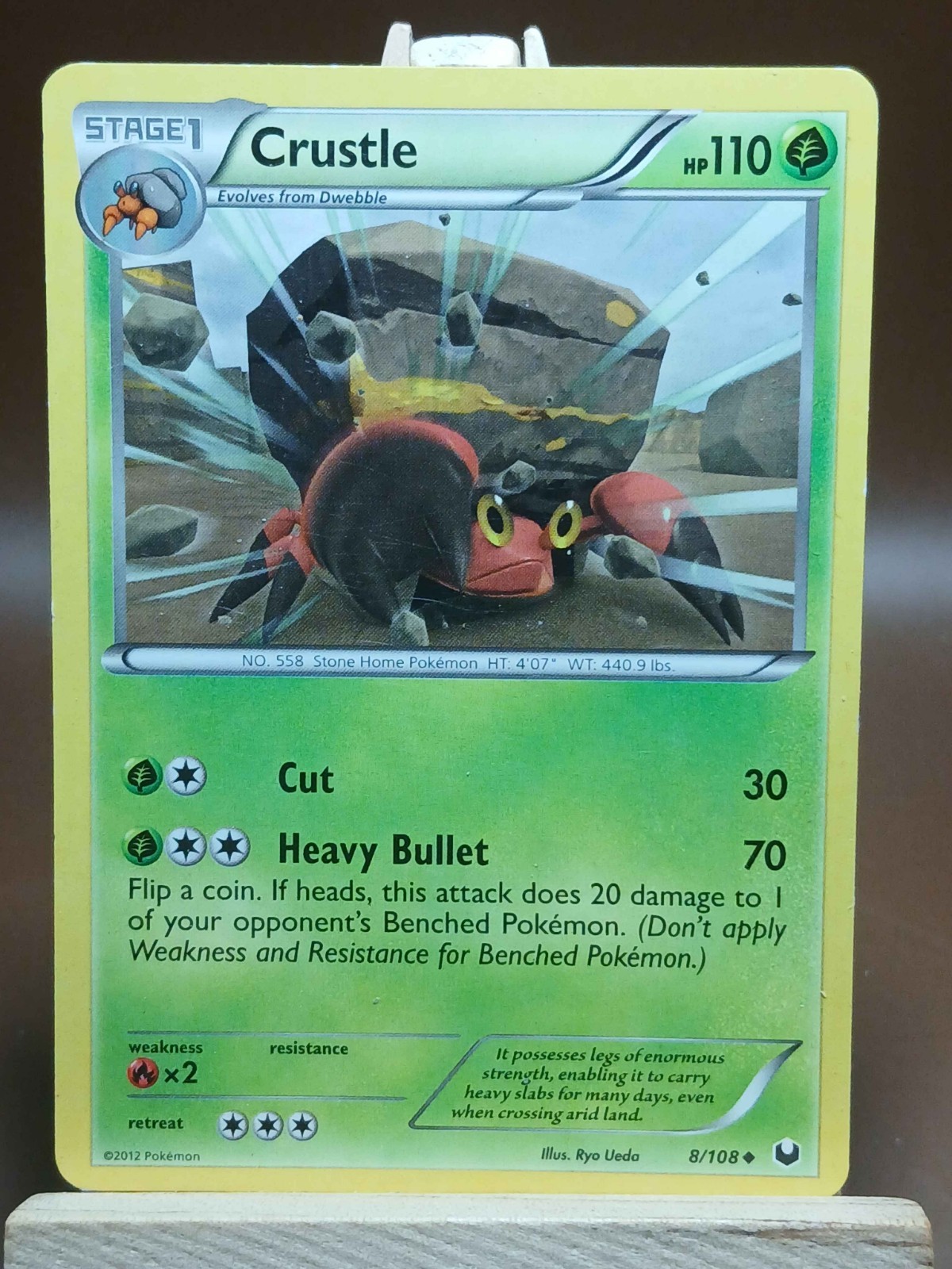 HP Pokemon Dark Explorers Uncommon Card - Crustle 8/108